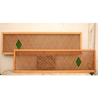 菱型組子と緑ダイア色ガラスの欄間　R1641 