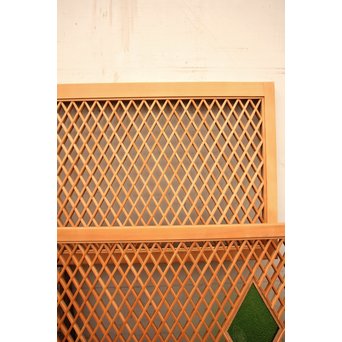 菱型組子と緑ダイア色ガラスの欄間　R1641 