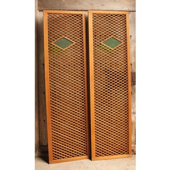 菱型組子と緑ダイア色ガラスの欄間　R1641 