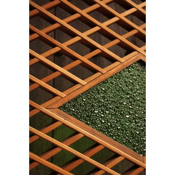 菱型組子と緑ダイア色ガラスの欄間　R1641 