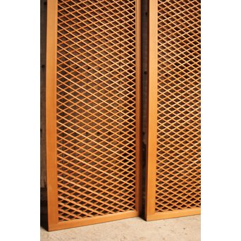 菱型組子と緑ダイア色ガラスの欄間　R1641 