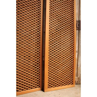 菱型組子と緑ダイア色ガラスの欄間　R1641 