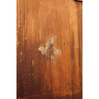 花鳥図一枚板の板絵2枚1組　B773Y 