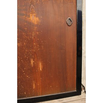 花鳥図一枚板の板絵2枚1組　B773Y 