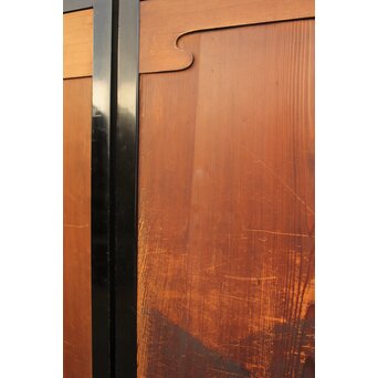 花鳥図一枚板の板絵2枚1組　B773Y 