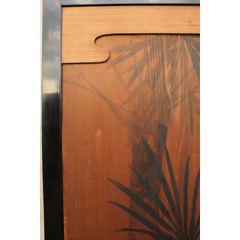 花鳥図一枚板の板絵2枚1組　B773Y 