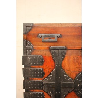 総欅二重観音開帳場箪笥　I244 