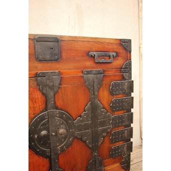 総欅二重観音開帳場箪笥　I244 