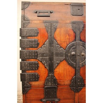 総欅二重観音開帳場箪笥　I244 