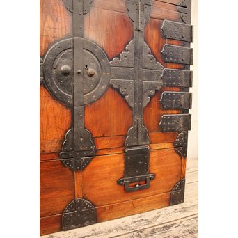 総欅二重観音開帳場箪笥　I244 