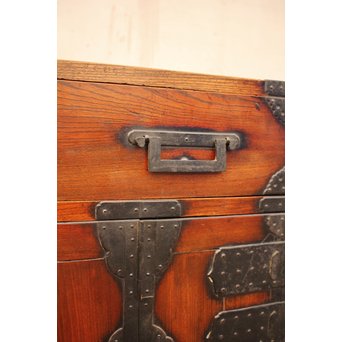 総欅二重観音開帳場箪笥　I244 