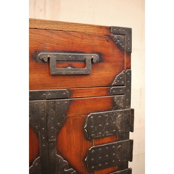 総欅二重観音開帳場箪笥　I244 