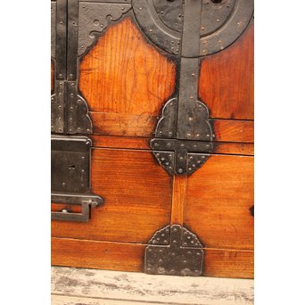 総欅二重観音開帳場箪笥　I244 