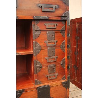 総欅二重観音開帳場箪笥　I244 