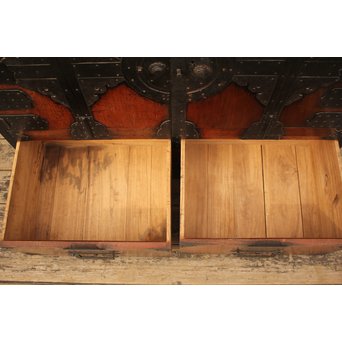 総欅二重観音開帳場箪笥　I244 