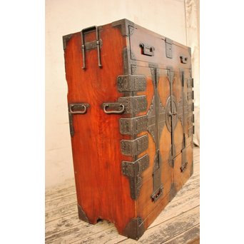 総欅二重観音開帳場箪笥　I244 