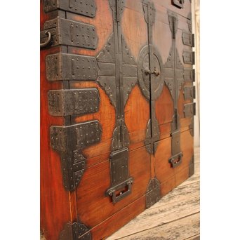 総欅二重観音開帳場箪笥　I244 