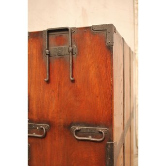 総欅二重観音開帳場箪笥　I244 