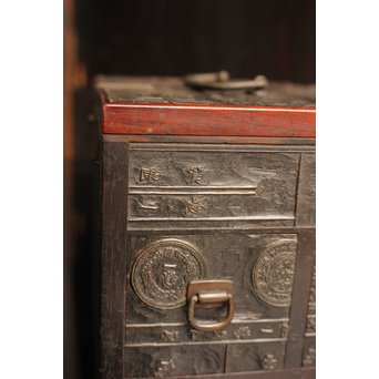 版木指物懸硯箱　S2609 