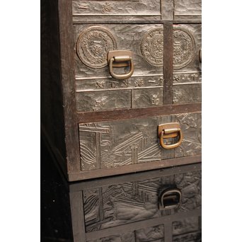 版木指物懸硯箱　S2609 