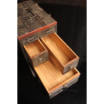 版木指物懸硯箱　S2609 