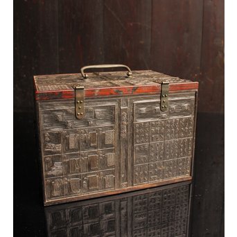 版木指物懸硯箱　S2609 