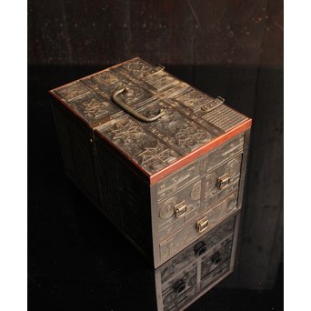 版木指物懸硯箱　S2609 