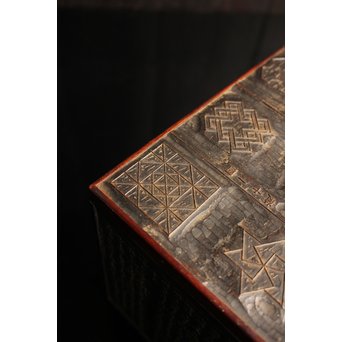 版木指物懸硯箱　S2609 