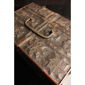 版木指物懸硯箱　S2609 