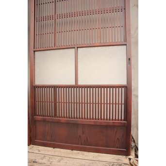 2分割ダイアガラス障子枠付格子戸　4枚1組　L699 