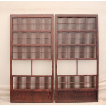 2分割ダイアガラス障子枠付格子戸　4枚1組　L699 