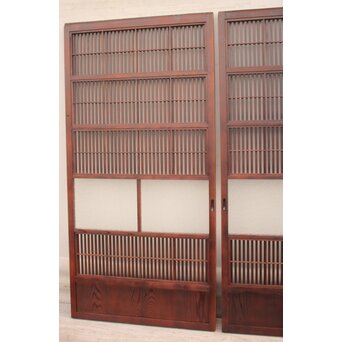 2分割ダイアガラス障子枠付格子戸　4枚1組　L699 