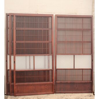 2分割ダイアガラス障子枠付格子戸　4枚1組　L699