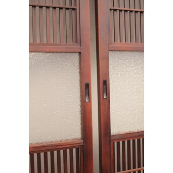 2分割ダイアガラス障子枠付格子戸　4枚1組　L699 