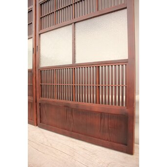 2分割ダイアガラス障子枠付格子戸　4枚1組　L699 