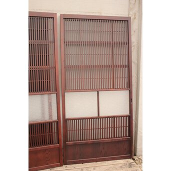 2分割ダイアガラス障子枠付格子戸　4枚1組　L699 