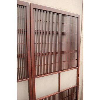 2分割ダイアガラス障子枠付格子戸　4枚1組　L699 