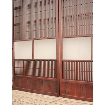 2分割ダイアガラス障子枠付格子戸　4枚1組　L699 