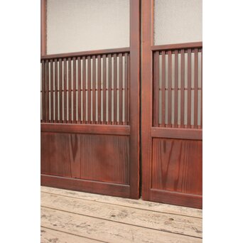 2分割ダイアガラス障子枠付格子戸　4枚1組　L699 