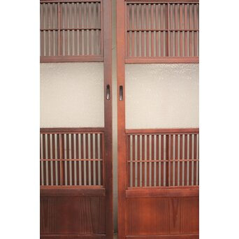 2分割ダイアガラス障子枠付格子戸　4枚1組　L699 