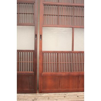 2分割ダイアガラス障子枠付格子戸　4枚1組　L699 