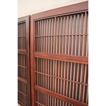 2分割ダイアガラス障子枠付格子戸　4枚1組　L699 