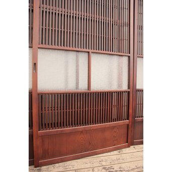 2分割ダイアガラス障子枠付格子戸　4枚1組　L699 