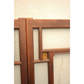 市松細工意匠ガラス戸　4枚1組　GD883 