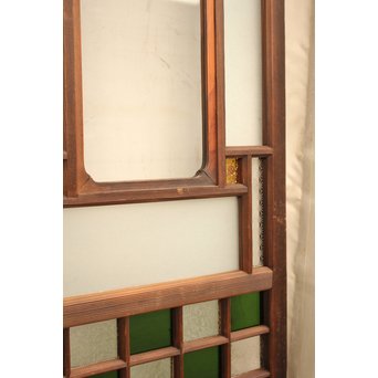 市松細工意匠ガラス戸　4枚1組　GD883 