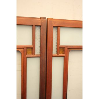 市松細工意匠ガラス戸　4枚1組　GD883 