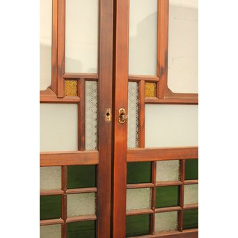 市松細工意匠ガラス戸　4枚1組　GD883 