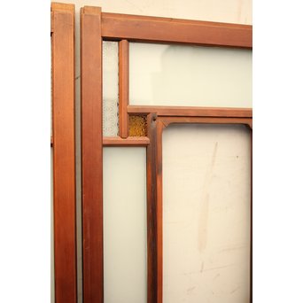 市松細工意匠ガラス戸　4枚1組　GD883 