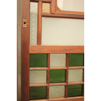 市松細工意匠ガラス戸　4枚1組　GD883 