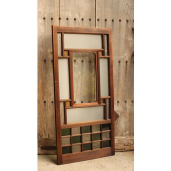 市松細工意匠ガラス戸　4枚1組　GD883 